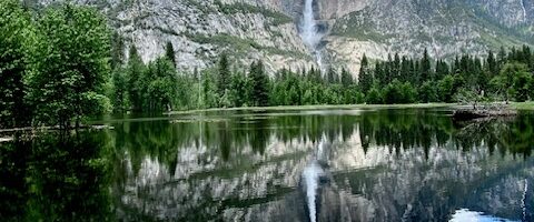 Yosemite Heart Cloud Reflections by Sylvia Valentine